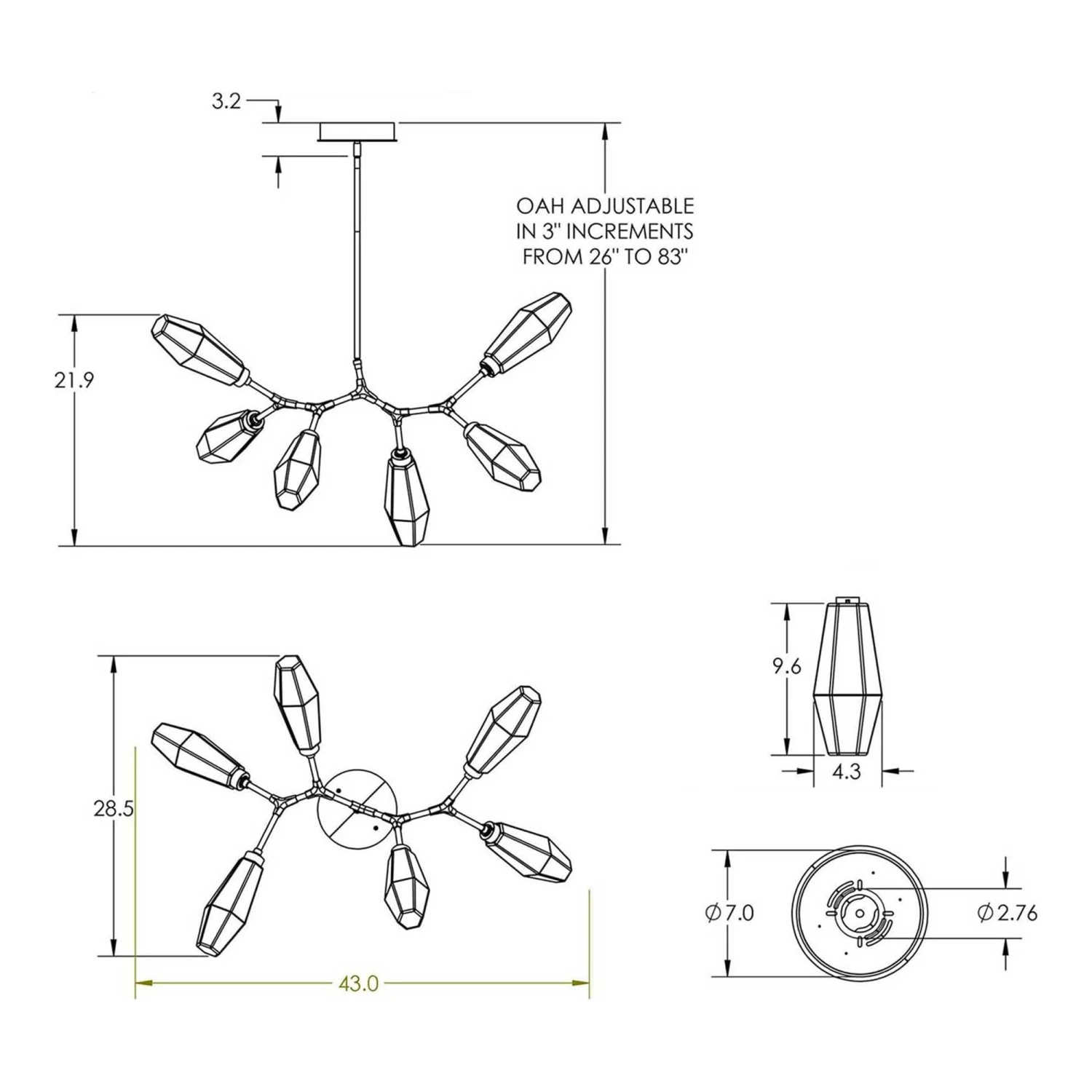 Aalto Modern Branch LED Chandelier 13 Aalto Modern Branch LED Chandelier - Image 11