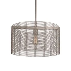 Downtown Mesh Drum Exposed Bulbs Pendant Light