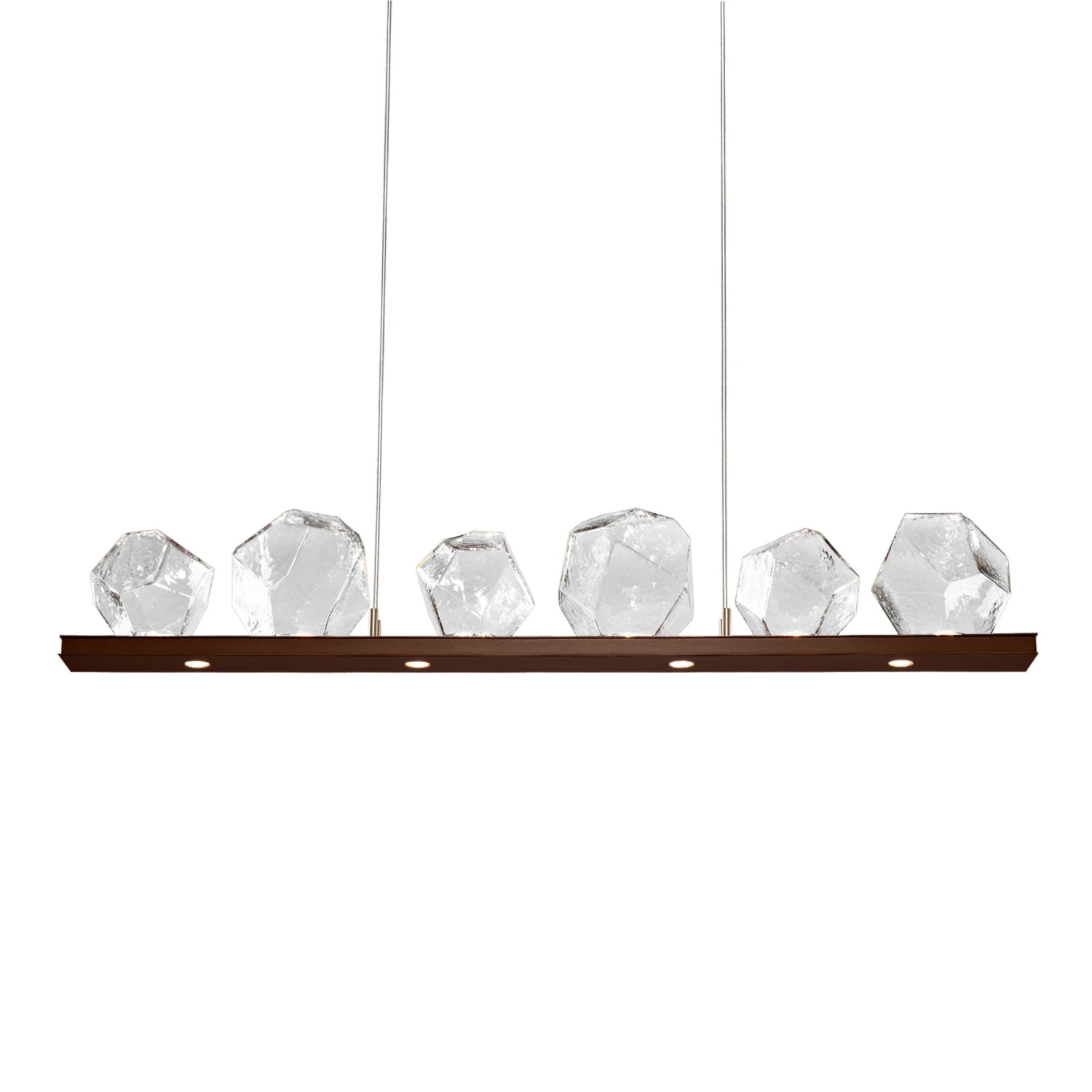 Gem Bezel LED Linear Pendant Light 21 Gem Bezel LED Linear Pendant Light - Image 19