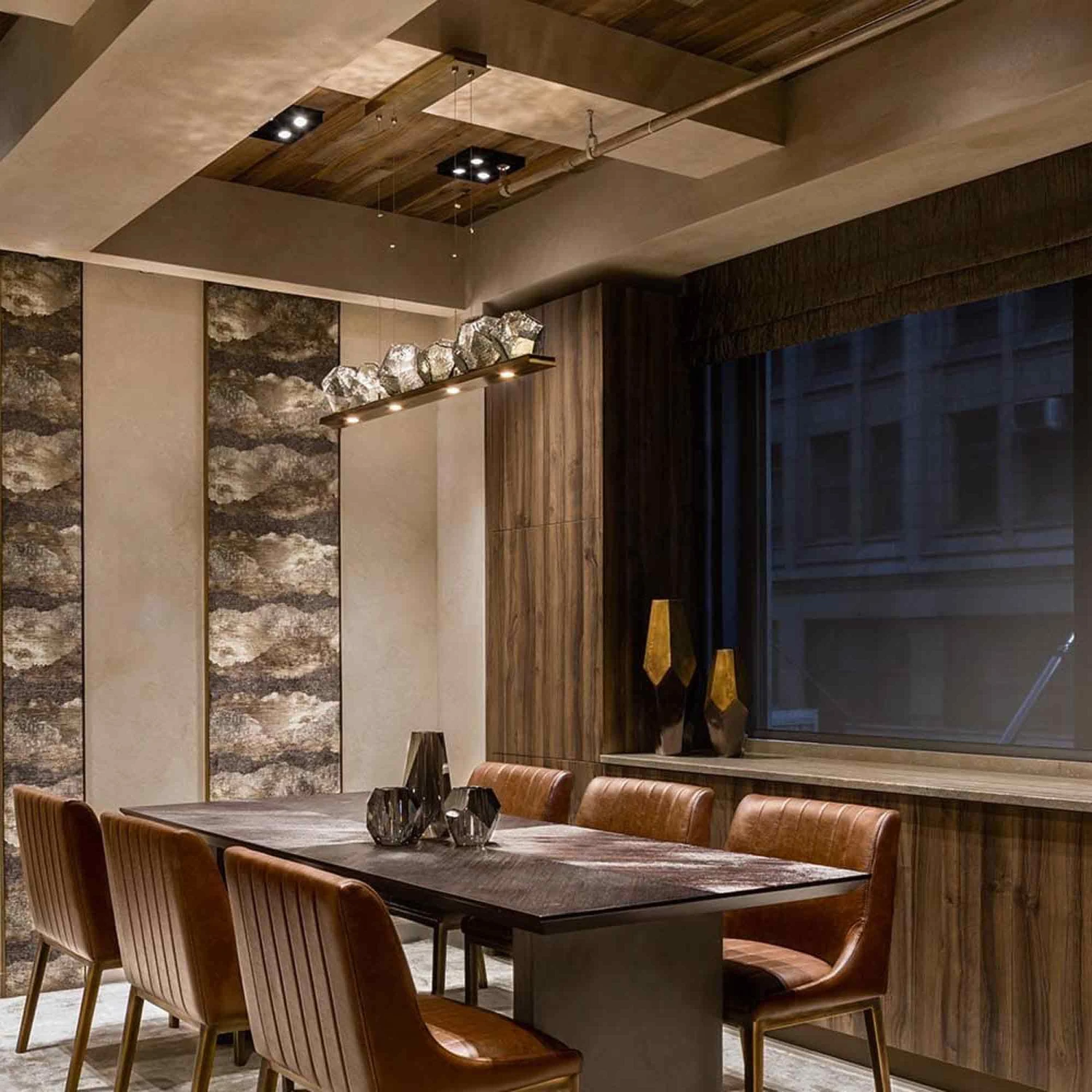 Gem Bezel LED Linear Pendant Light 8 Gem Bezel LED Linear Pendant Light - Image 6