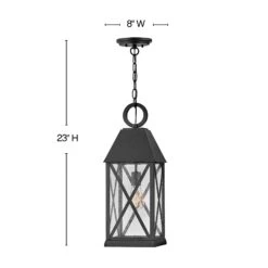 Briar Outdoor Pendant Light -City Lights Store hinkley briar outdoor pendant light line drawing