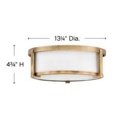 Lowell Flush Mount Ceiling Light -City Lights Store hinkley lowell flush mount ceiling light line drawing 01