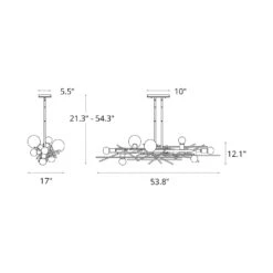 Brindille Linear Chandelier 33 Brindille Linear Chandelier -City Lights Store hubbardton forge brindille linear pendant light line drawing 213f4e3b 8da2 4808 94ff adc2977bc611
