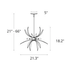 Dahlia Pendant Light -City Lights Store hubbardton forge dahlia pendant light line drawing dabb50af 5a62 41a3 903a 12d0378d9879