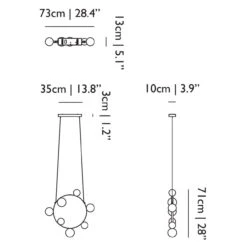 Hubble Bubble Chandelier -City Lights Store hubble bubble led chandelier line drawing 01