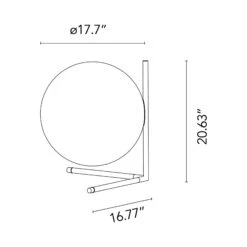 Flos IC Lights T2 Table Lamp -City Lights Store ic t2 table lamp line drawing 02 8be7fceb 04ad 43e8 8774 38ce7b6275dd