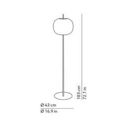 Kushi Floor Lamp -City Lights Store kdln kushi floor lamp line drawing