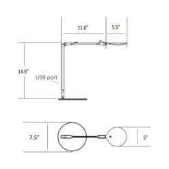 Splitty Reach Pro LED Desk Lamp -City Lights Store koncept lighting splitty reach pro led desk lamp line drawing