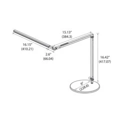 Z-Bar LED Desk Lamp -City Lights Store koncept lighting z bar led desk lamp line drawing