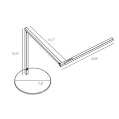 Z-Bar Mini Pro Gen 4 LED Desk Lamp 11 Z-Bar Mini Pro Gen 4 LED Desk Lamp -City Lights Store koncept lighting z bar mini pro gen 4 led desk lamp line drawing