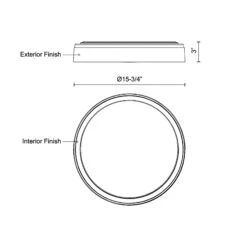 Essex LED Flush Mount Ceiling Light -City Lights Store kuzco essex led flush mount ceiling light line drawing 01 nh