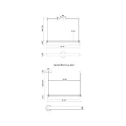 Gramercy LED Linear Pendant Light -City Lights Store kuzco gramercy led linear pendant light line drawing 01 nh