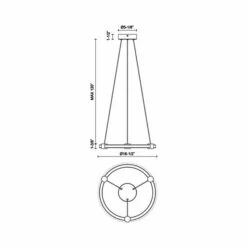Bruni LED Pendant Light -City Lights Store kuzco lighting bruni led pendant light line drawing 01 f55dfff7 cbca 4607 90ec 7a73e0407f51