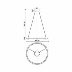 Bruni LED Pendant Light -City Lights Store kuzco lighting bruni led pendant light line drawing 02 ab155713 71bb 49c8 8d82 5c83f22bc63d