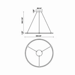 Bruni LED Pendant Light -City Lights Store kuzco lighting bruni led pendant light line drawing 04 465f54f2 c940 4382 98d0 b703f8778432