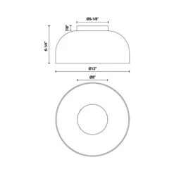 Cedar LED Flush Mount Ceiling Light -City Lights Store kuzco lighting cedar led flush mount ceiling light line drawing 02 10e18635 59a8 43d6 b59f 89f1eb4da806