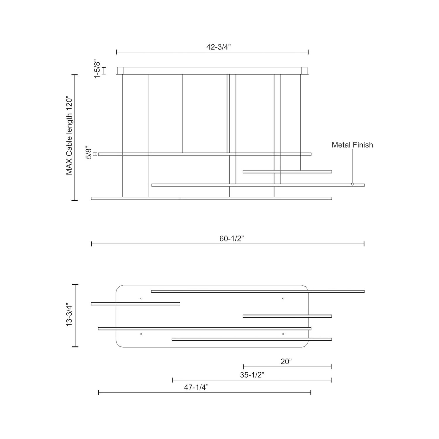 Chute Motion LED Multi Pendant Light 5 Chute Motion LED Multi Pendant Light - Image 3