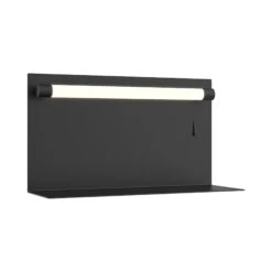 Dresden LED Tube Wall Light With Shelf -City Lights Store kuzco lighting dresden led tube wall light with shelf 01