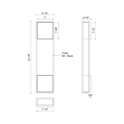 Vail Outdoor LED Wall Light 14 Vail Outdoor LED Wall Light -City Lights Store kuzco lighting vail outdoor led wall light line drawing 01 0f259306 ab0e 48c2 b6ec 015eac073ee2