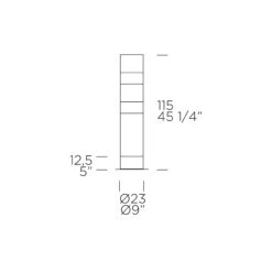 Stacking Floor Lamp -City Lights Store leucos stacking floor lamp line drawing 01