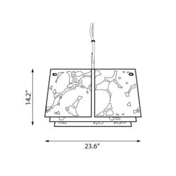 Louis Poulsen Collage Pendant Light -City Lights Store louis poulsen collage pendant light line drawing 02