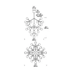 Mara Grande LED Chandelier -City Lights Store mara led grande chandelier line drawing