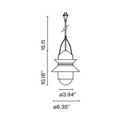 Marset Santorini Outdoor Pendant Light 18 Marset Santorini Outdoor Pendant Light -City Lights Store marset santorini outdoor led pedant light with canopy line drawing 022025 01 1494ef3e aab6 4d16 895e f467e42032aa