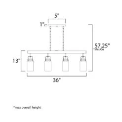 Magnolia Linear Pendant Light 24 Magnolia Linear Pendant Light -City Lights Store maxim lighting magnolia linear pendant light line drawing 01