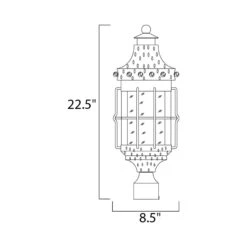 Nantucket Outdoor Post Light -City Lights Store maxim lighting nantucket outdoor post light line drawing 45048865 67c0 4aa4 95a8 287feeabcf50