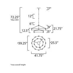 Radiant LED Chandelier -City Lights Store maxim lighting radiant led chandelier line drawing 03 9c776a7d 1611 424e b5f9 60732e516ca8