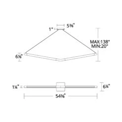Bough LED Chandelier 13 Bough LED Chandelier -City Lights Store modern forms bough led chandelier line drawing