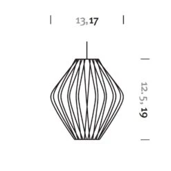Nelson® Pear Crisscross Bubble Pendant Light -City Lights Store nelson pear crisscross bubble pendant light line drawing