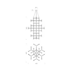 Nemo Crown Summa LED Chandelier 18 Nemo Crown Summa LED Chandelier -City Lights Store nemo crown summa led chandelier line drawing