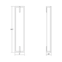 New Edge™ LED Bath Vanity Light -City Lights Store new edge led bath vanity light line drawing 01