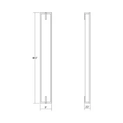 New Edge™ LED Bath Vanity Light -City Lights Store new edge led bath vanity light line drawing 03