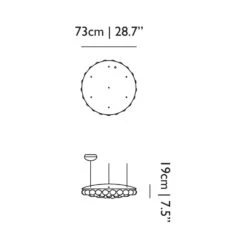 Prop Light Round LED Suspension Light -City Lights Store prop light round led suspension light line drawing 01