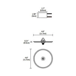 Piston LED Monopoint Head -City Lights Store pureedge lighting piston led monopoint head line drawing 02 ce1747c8 7b35 4518 94d9 e602174672ae