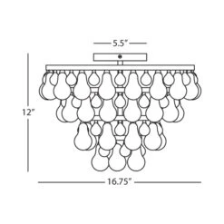 Bling Flush Mount Ceiling Light -City Lights Store robert abbey bling flush mount ceiling light line drawing