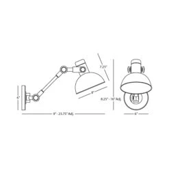 Scout Swinging Wall Light 11 Scout Swinging Wall Light -City Lights Store robert abbey racer swinging wall light line drawing