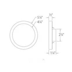 Round LED Ceiling/Wall Light -City Lights Store round led ceiling wall light line drawing 01