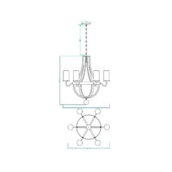 Eden Outdoor Chandelier -City Lights Store savoy house eden outdoor chandelier line drawing