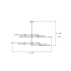 Lyrique Chandelier -City Lights Store savoy house lyrique chandelier line drawing 02