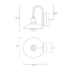 Mica Outdoor Wall Light -City Lights Store savoy house mica outdoor wall light line drawing 01