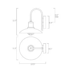Mica Outdoor Wall Light -City Lights Store savoy house mica outdoor wall light line drawing 02