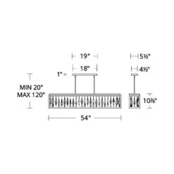 Mirage LED Linear Pendant Light -City Lights Store schonbek mirage led linear pendant light line drawing
