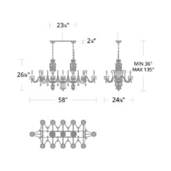Sterling Linear Pendant Light -City Lights Store schonbek sterling linear pendant light line drawing 34f0e09b 9934 48b2 8a6f 719df89d2934