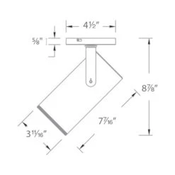 Silo X42 LED Monopoint Spot Light 14 Silo X42 LED Monopoint Spot Light -City Lights Store silo x42 led monopoint spot light line drawing