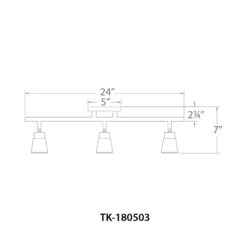 Solo LED Fixed Rail Light -City Lights Store solo led fixed rail light line drawing 01