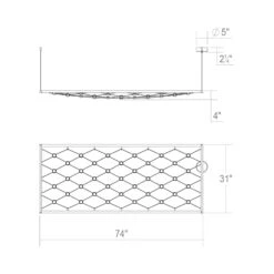 Constellation® Galaxy Matrix Rectangle LED Pendant Light -City Lights Store sonneman lighting constellation galaxy matrix rectangle led pendant light line drawing 02 47cb5138 1499 49aa 97fd 37567b538297