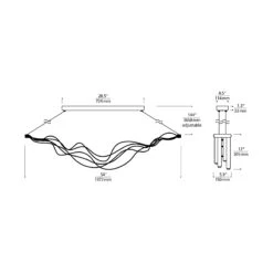 Surge LED Linear Suspension Light -City Lights Store surge led linear suspension light line drawing